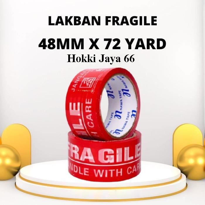 

Nawa Tape Lakban OPP Fragile Tape Kemasan 1 Slop