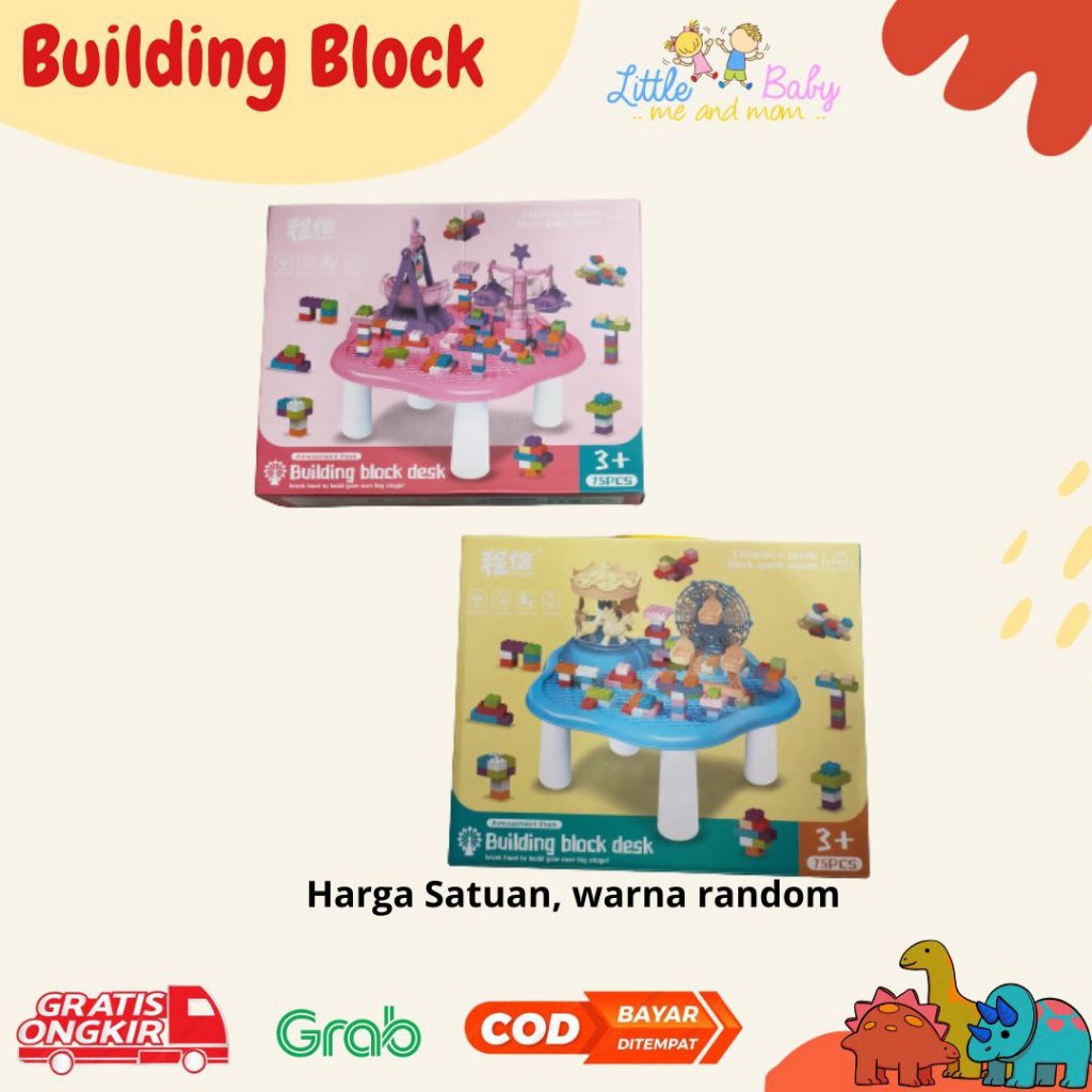 Anoucement Park Block Dus Stacking Block Mainan Block Meja Announcement