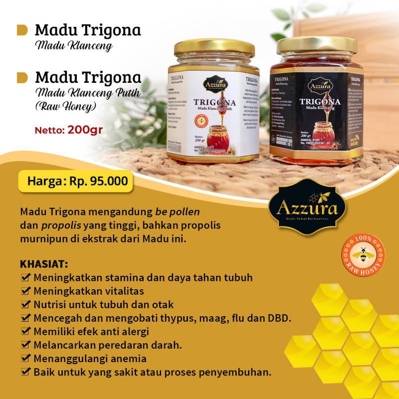 

Madu Azzura - Madu Trigona Klanceng Kelulut Teuweul Original 100% Asli Murni dan Alami