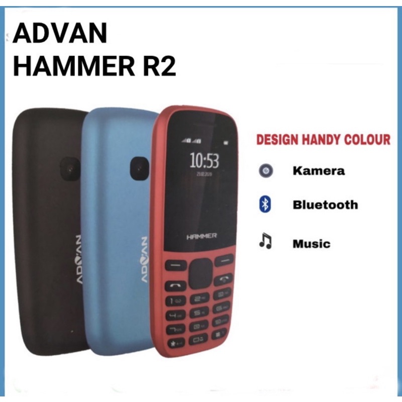 HP / Handphone Advan Hammer R2 Candybar HP - Original Garansi Resmi
