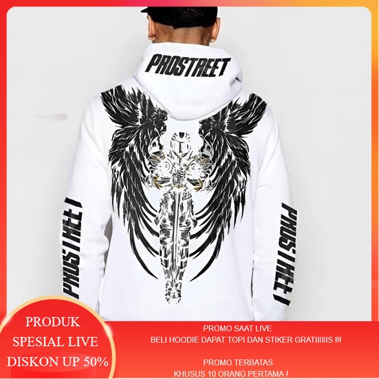 HOODIE PROSTREET GUARDIAN RIDE PUTIH HOODIE PRIA  HOODIE SUNMORI HOODIE PROSTREET HOODIE MOTOR HOODI