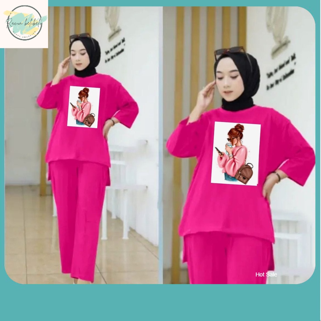 One Set Terbaru / ONE SET WANITA KEKINIAN SETELAN BAJU DEWASA VIRAL BAJU SANTAI