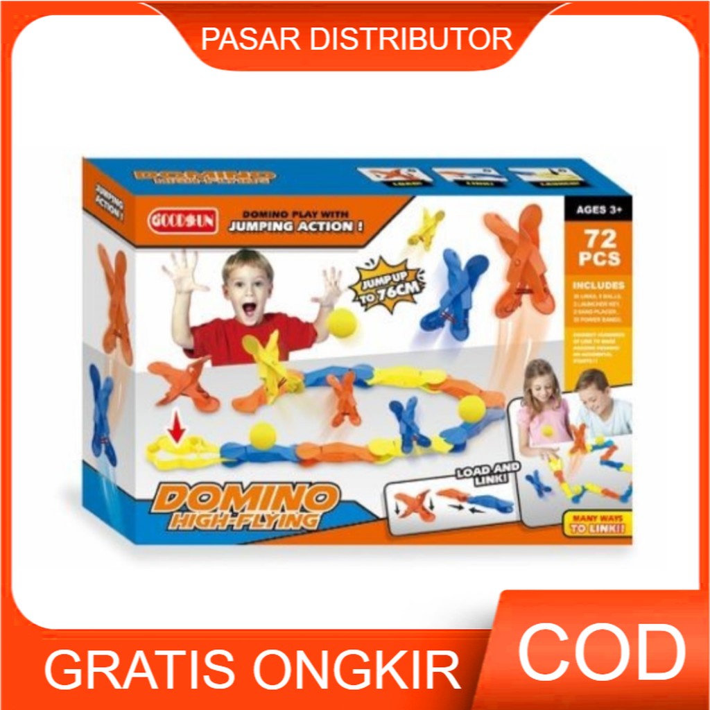 Pasar Distributor DOMINO HIG-FLYING 72PCS 8603 Mainan Game Board Family Kid  Perempuan -  Laki Laki
