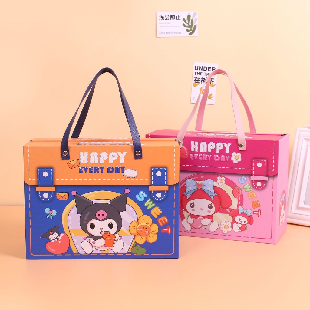 

(hocanparty) GOODIE BAG ULANG TAHUN ANAK PAPER BAG TAS BIRTHDAY ANAK MOTIF SANRIO KUROMI MY MELODY