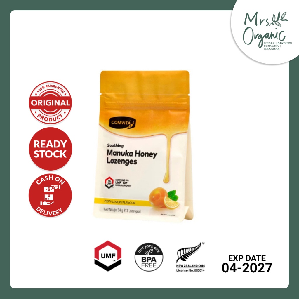 

Madu Permen Comvita Manuka Honey UMF 10 + Lemon 12 Lozenges