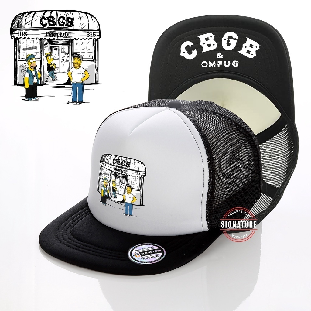 CBGB | Topi Trucker | Snapback | Topi cowo | Topi Jaring | Topi Custom | Signature
