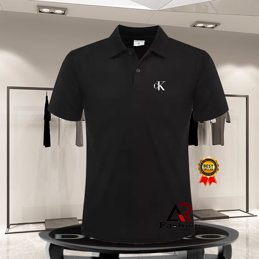 OBRALKaos polo shirt // atasan baju kaos kerah pria lengan pendek // kaos kerah CK8 TEXT WHITE// kao