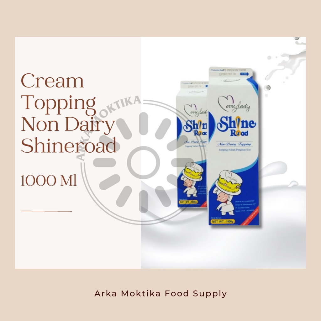 

SHINE ROAD NON DAIRY WHIPPING CREAM 1L / TOPPING NABATI HALAL