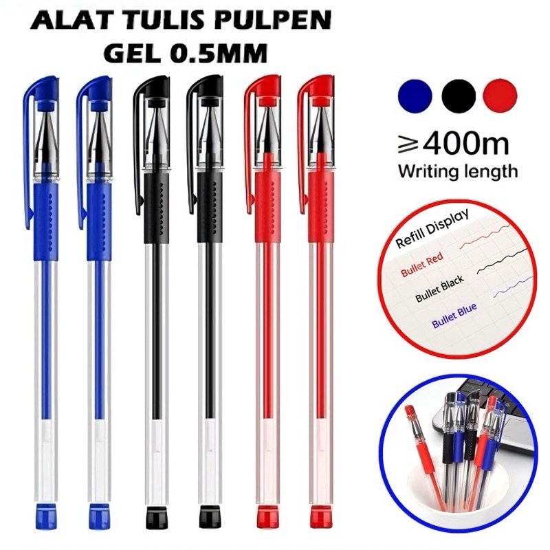 

Pulpen Gel Mimi 0.5mm Bolpen Pena Pen Alat Tulis Gel Tebal 0.5 MM Pulpen Cair