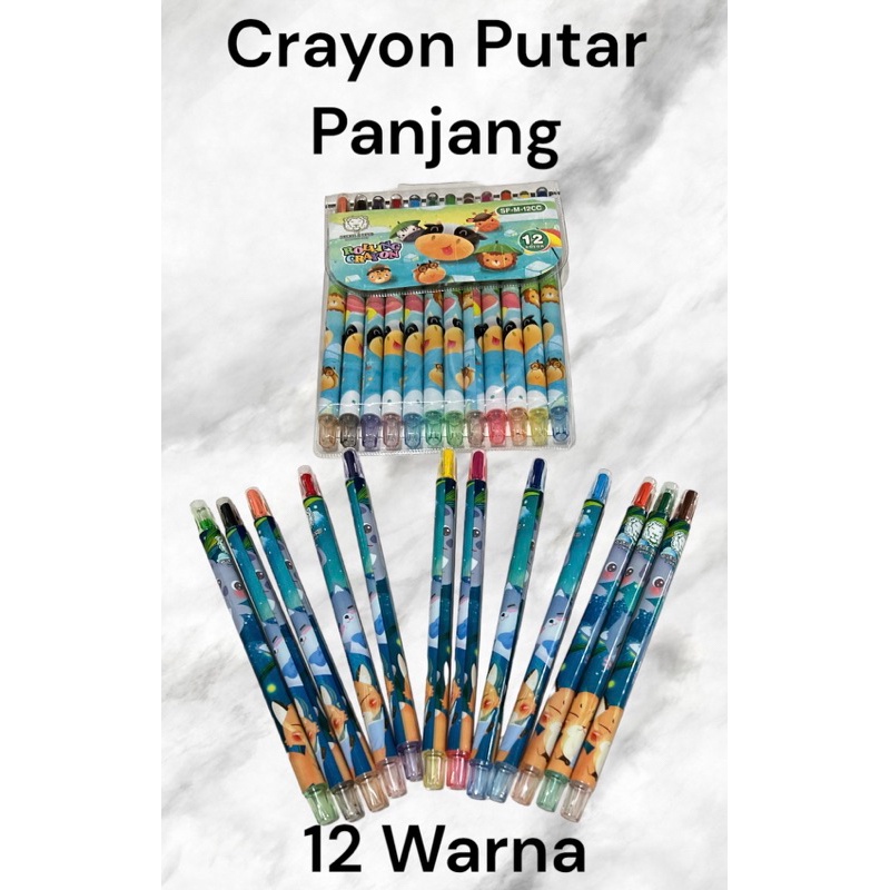 

Crayon Putar Panjang 12 Warna || Crayon Rolling || Twist Crayon
