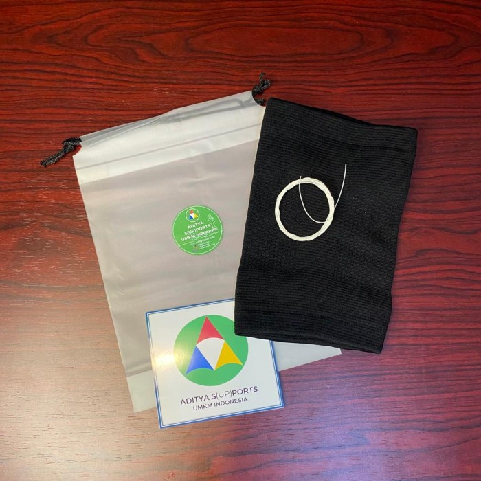 Knee Keni Deker Hitam Murah Pelindung Lutut Support Elastis Knit UMKM