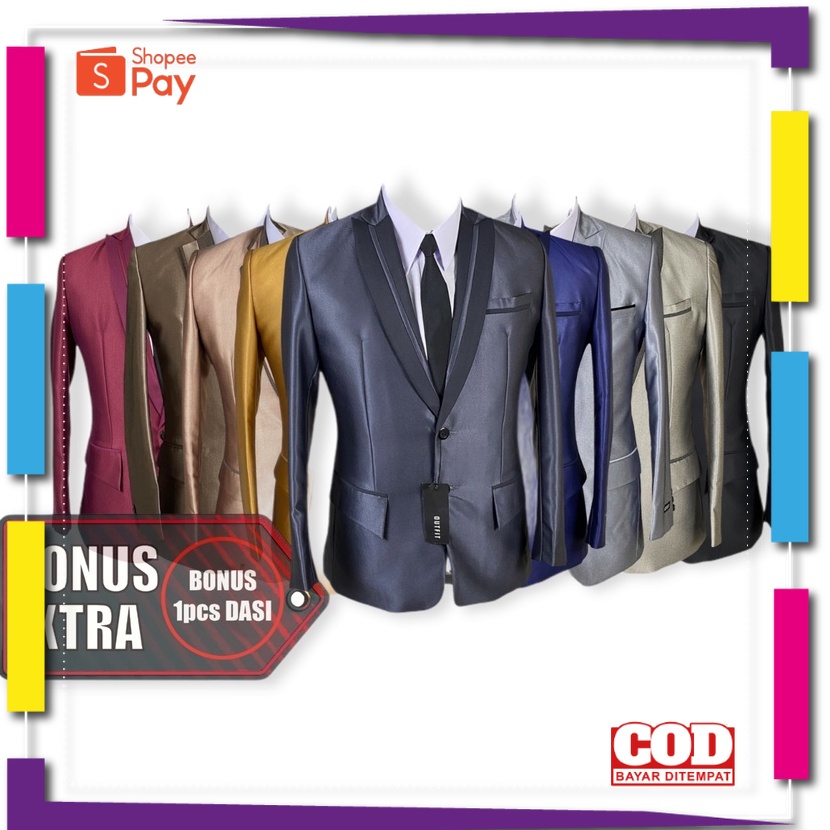 PREMIUM KOREAN STYLE / JAS PRIA - SETELAN JAS  WARNA MOCCA ROSE GOLD ABU GREY MOCA - JAS PENGANTIN B