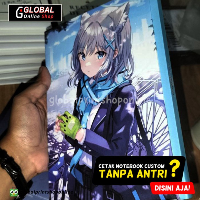MURAH-  NOTEBOOK HARDCOVER CUSTOM A5 - LAMINASI DOFF, ISI HVS POLOS- 1.2.23