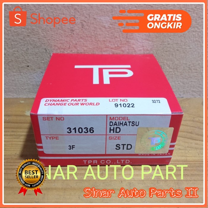 RING PISTON SET RING SEHER DAIHATSU ZEBRA S89 FEROZA TP JAPAN