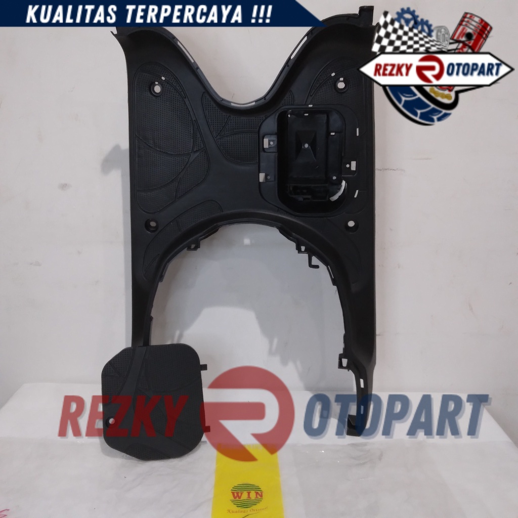 Pijakan Kaki + Tutup Aki Scoopy 110 FI 2013 2014 2015 | footrest atas WIN | bordes pijakan motor inj
