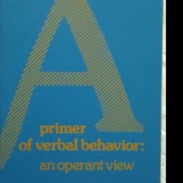 

Primer of Verbal Behaviour: Operant View Stephen Winokur