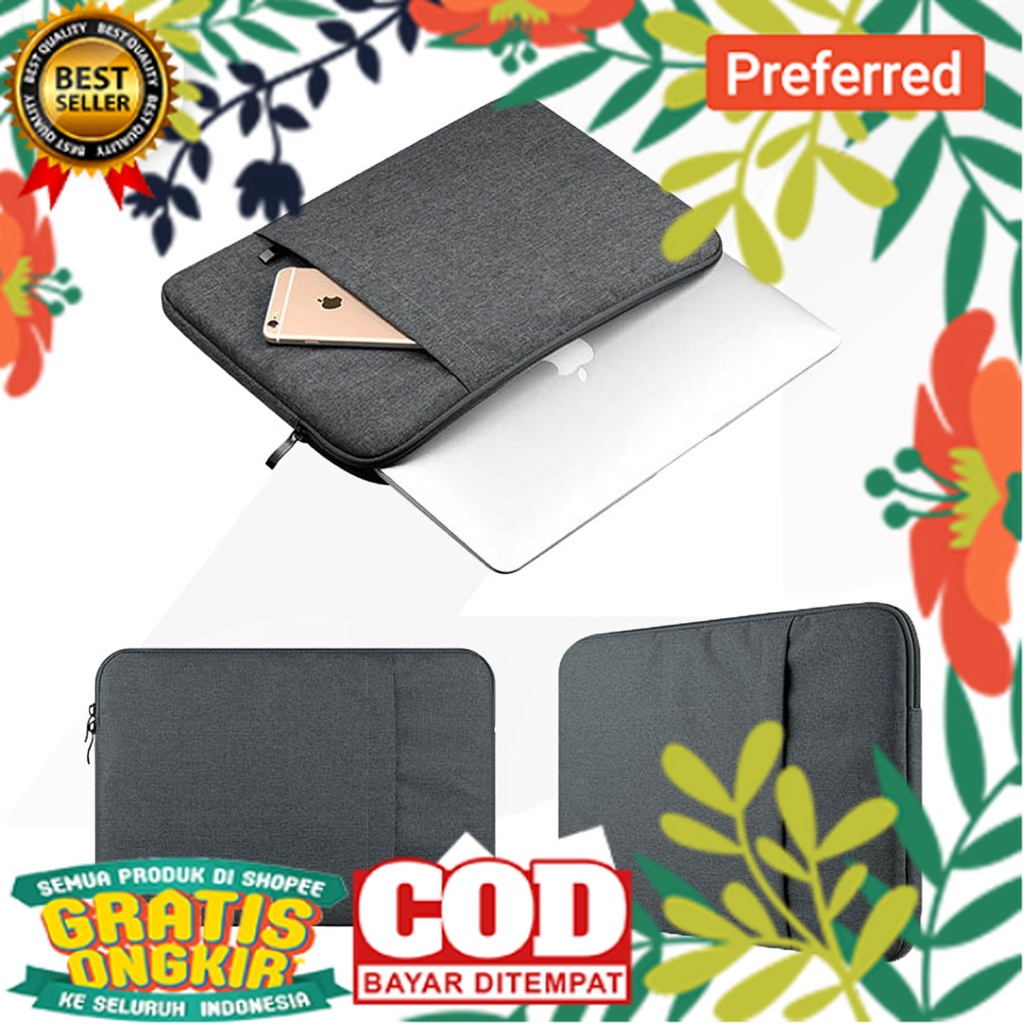Tas Laptop Anti Air Water Proof Case Notebook Sleeve Sling Bag Tas Jinjing 14 Inch Acer Asus Dell HP