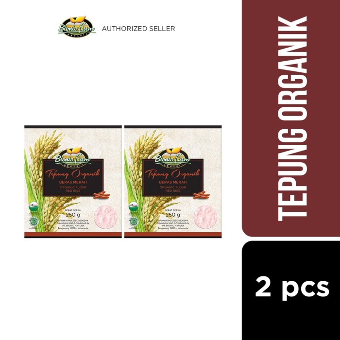 

[Big Sale] Bionic Farm Tepung Beras Merah Organik 250G - 2 pcs