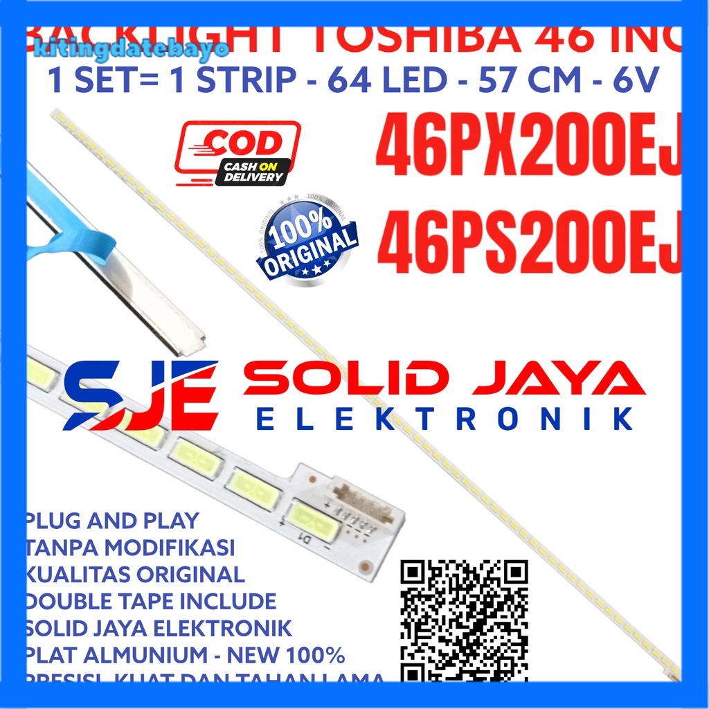 Backlight Tv Led Toshiba 46 Inc 46Px200Ej 46Ps200Ej 46Px200 46Ps200 46Ps 46Px Lampu Bl Smd 64K 6V