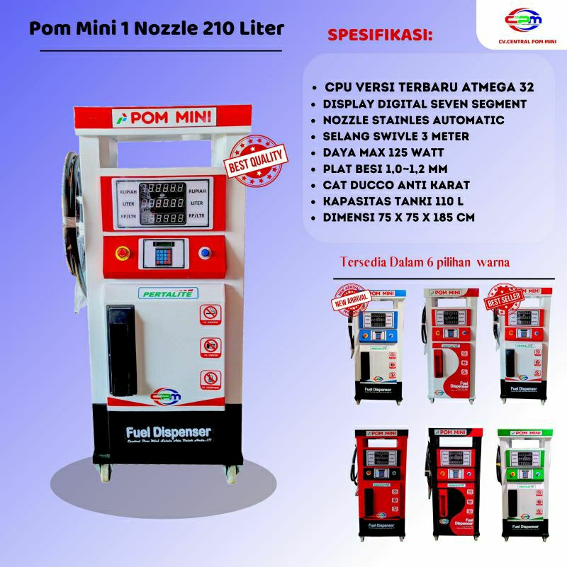 POM MINI DIGITAL - PERTAMINI 1 NOZZLE 210 LITER