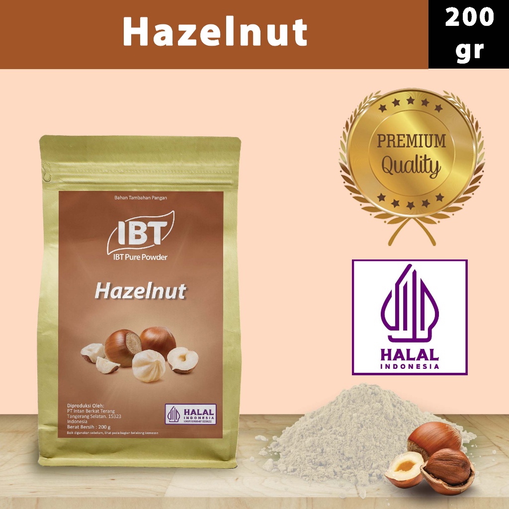 

COD Pure Kacang Hazelnut Powder Essence Murni Bubuk Import Makanan Kue 200 gr