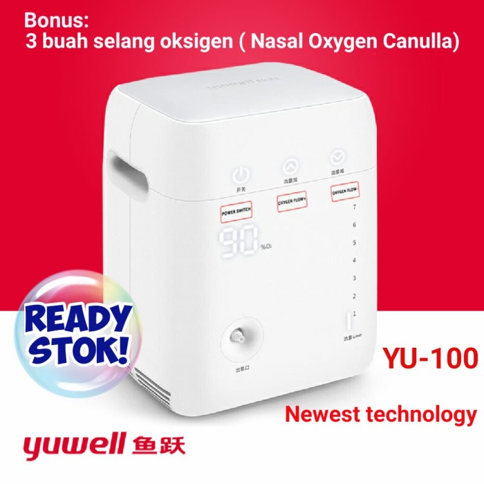 Yuwell YU100 Home Care Oxygen Concentrator YU 100 Oksigen Konsentrator