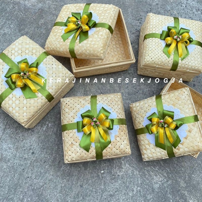 COD MURAH SOKASE BLEACH PITA / kotak bambu hantaran bambu seserahan kotak makanan  kotak bambu murah
