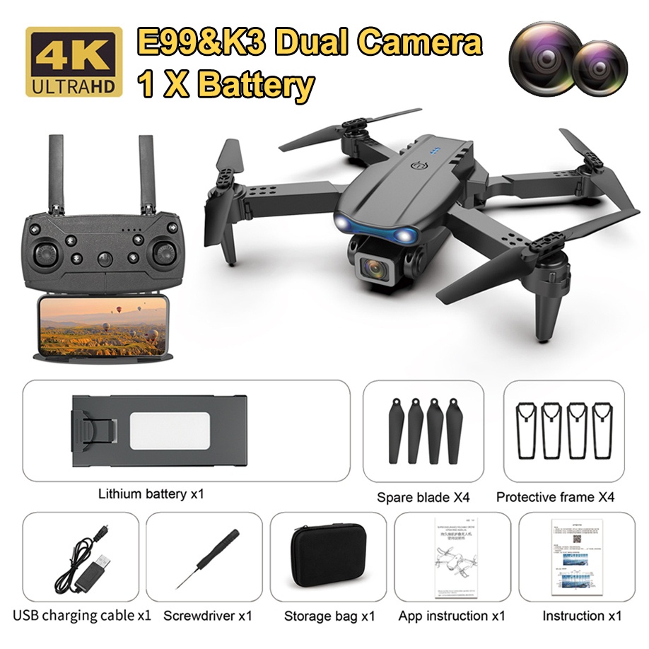 Drone E99 Pro Dual kamera drone 4K kamera HD