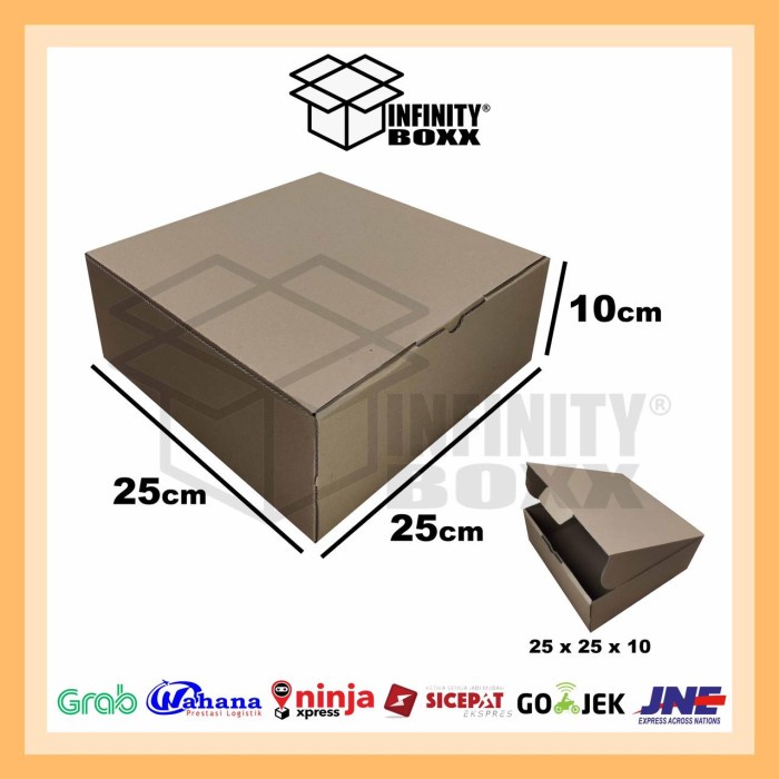 

kardus box kotak karton diecut uk 25X25X10