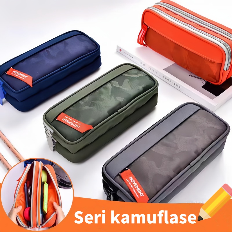 

Kotak Pensil Multifungsi Dua Lapis Baru Kapasitas Besar/Kotak Alat Tulis Siswa Kanvas Pribadi Kamuflase/Tas Penyimpanan-YuanYuan MaLL