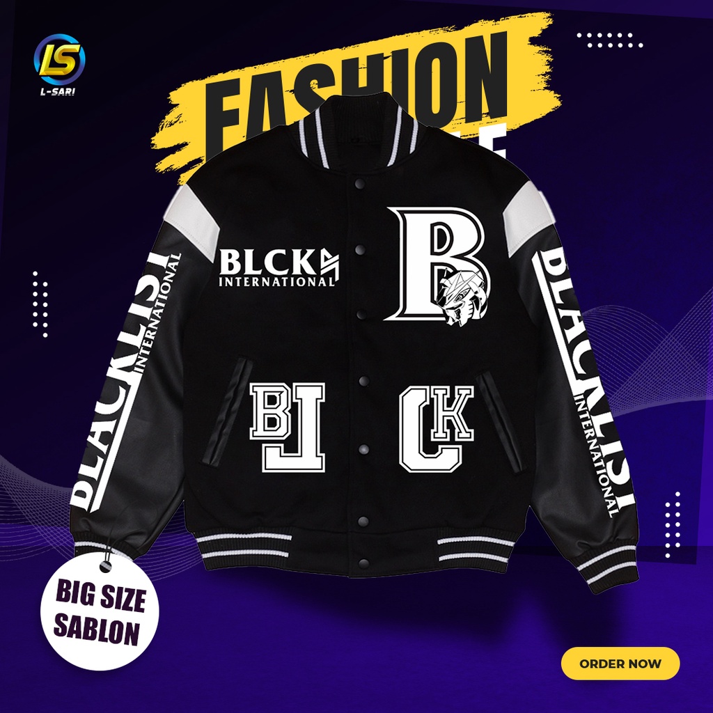JAKET VARSITY BLACKLIST INTERNASIONAL RRQ ONIC ALTEREGO ECHO BTR ONICTERBARU TAHUN 2023 - 2024 PRIA 
