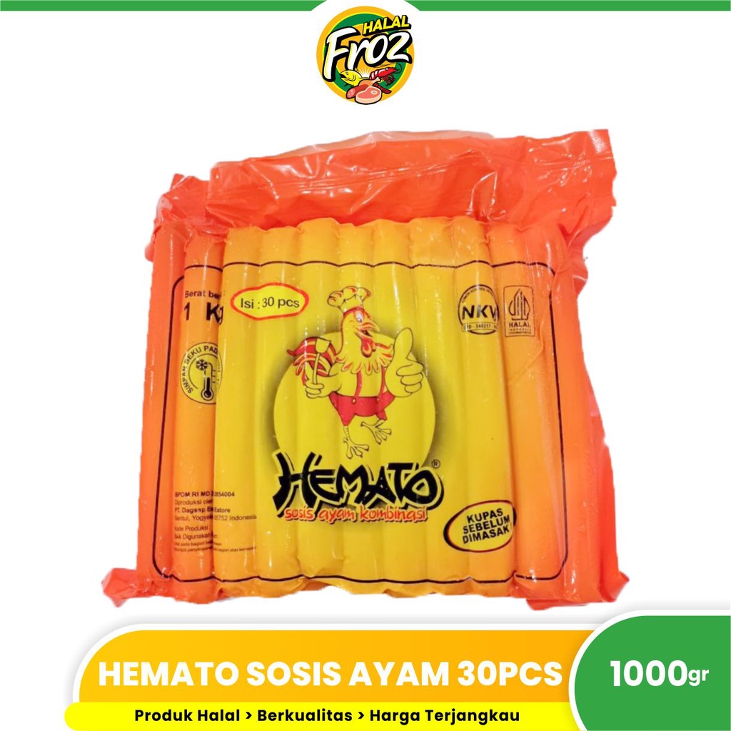 

Hemato Sosis Ayam 30pcs 1Kg HFPRS