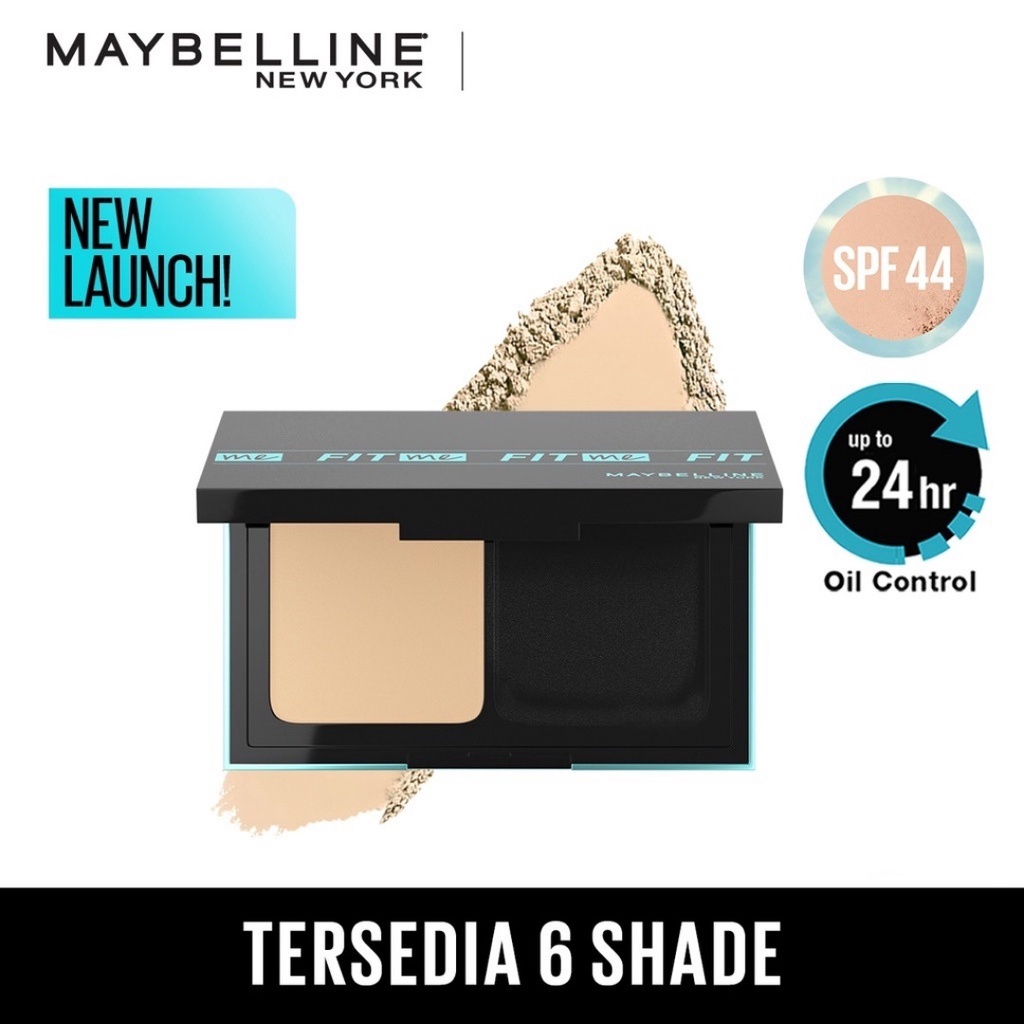 Maybelline Fit Me Matte and Poreless 24HR Oil Control Powder Foundation Two Way Cake TWC Bedak / Ref