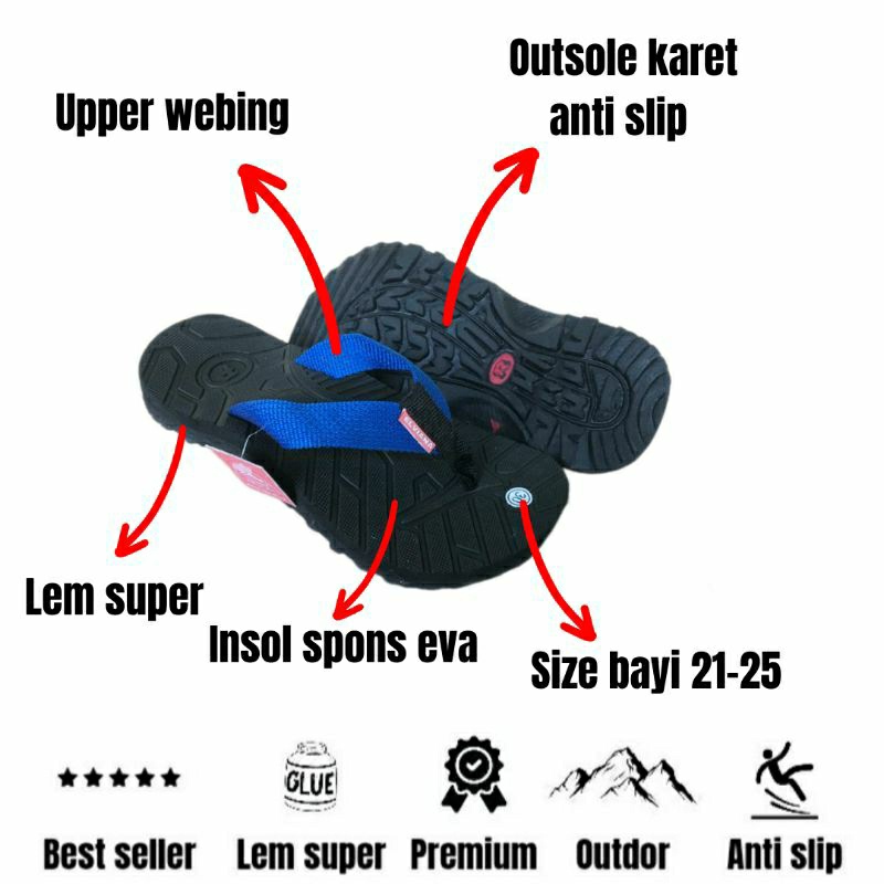 COD SANDAL JEPIT ANAK - BAYI , SANDAL ANAK TANGGUNG . SANDAL JEPIT OUTDOOR , SANDAL JEPIT BEST SELLE