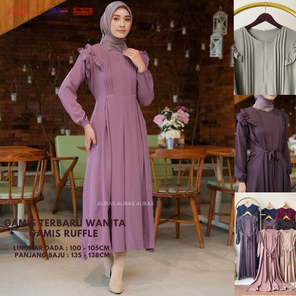 gamis wanita kekinian gamis model terbaru baju gamis remaja kekinian baju muslim wanita baju muslim 