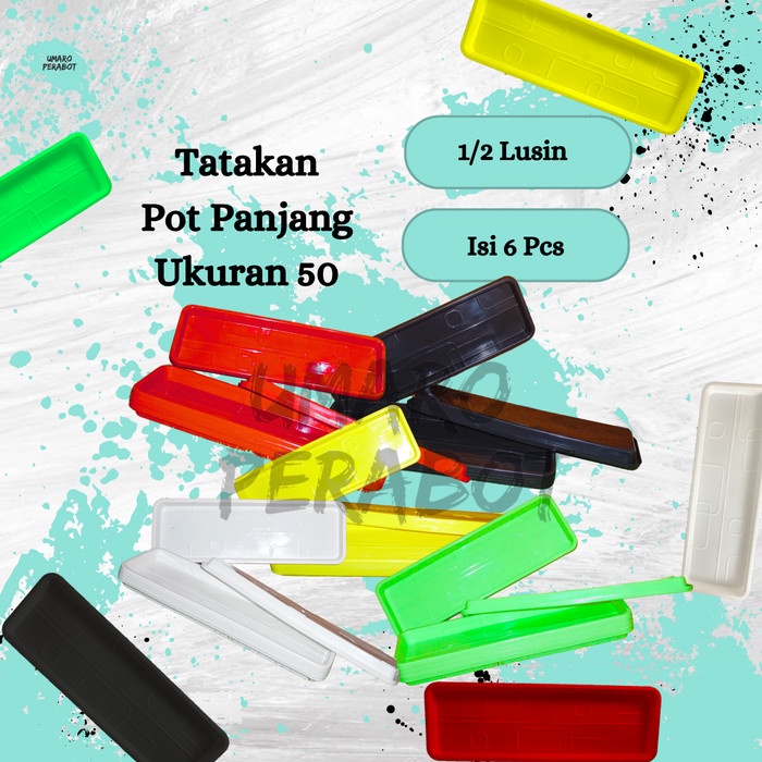 GROSIR 1/2 Lusin Tatakan Pot Panjang 50 / Alas Pot Panjang / Pot Tanaman / Pot Bunga / Pot Plastik /