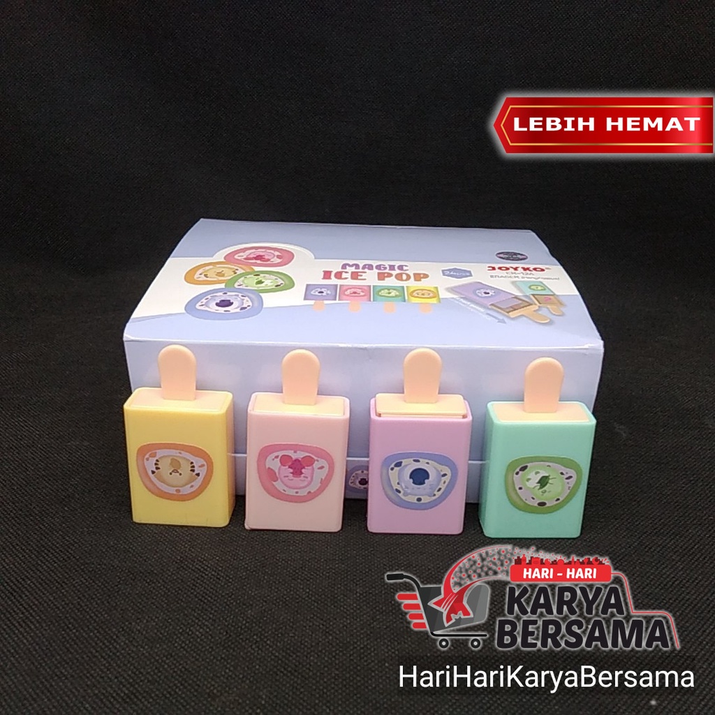 

PENGHAPUS ERASER JOYKO ER-126 MAGIC ICE POP ISI 24'S WARNA RANDOM