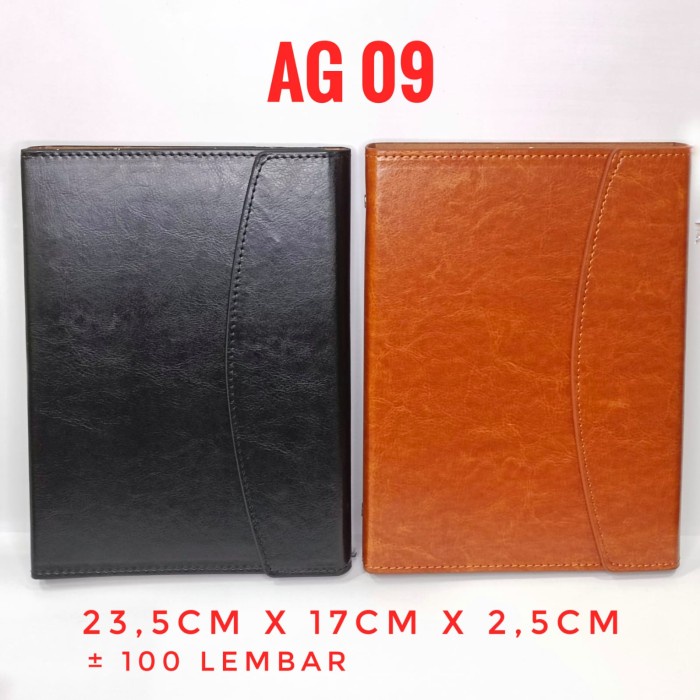 

Agenda binder / Ag 09 / agenda kulit exlusive/ notesbook kulit/ buku - Hitam