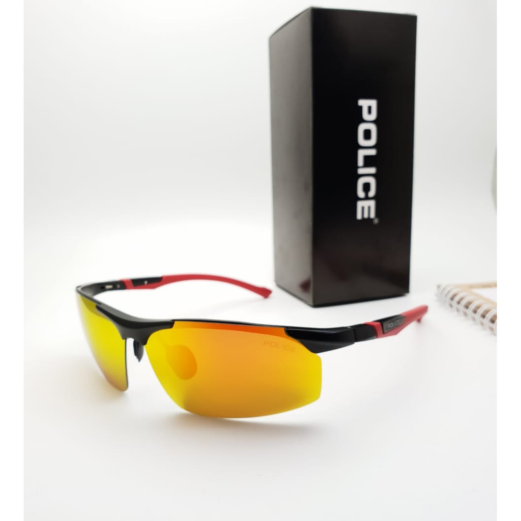PALING MURAH DI SHOPEE Sunglass Kacamata Sepeda Pria Police A1924 Lensa Anti UV Termurah