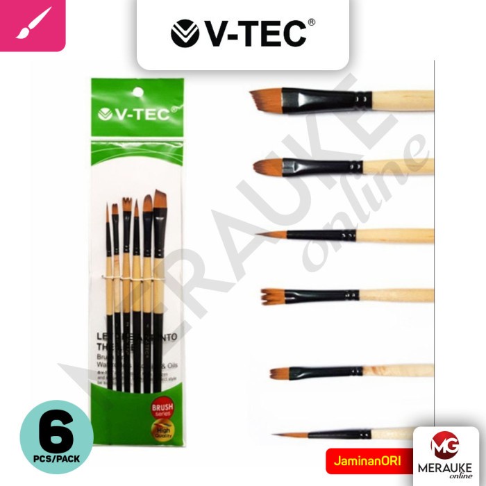 

Kuas Lukis V-TEC Set A0511/6 (1 Set isi 6)