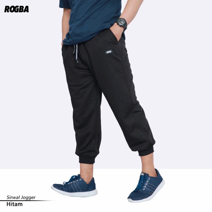 Sirwal Jogger Pria - Celana Sirwal Training Pria - Hitam Rogba Celana pria