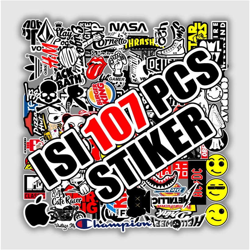 

[ MAC ] K107 PCS STICKER RANDOM LOGO HYPEBEST LAPTOP CASE TUMBLER KOPER HP HELM, STIKER RACING, STIKER ANAK ANAK