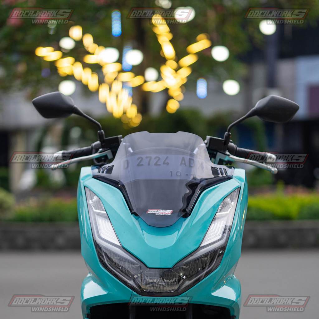 Windshield Visor PCX 160 Model Triton Terbaru Honda Bening Smoke