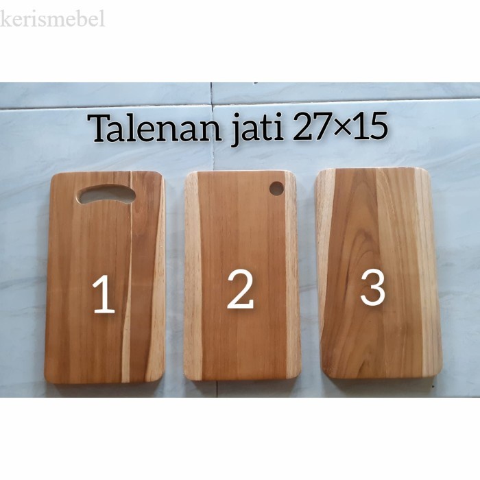 Talenan Jati / Telenan Jati Kecil 27 X 15 cm - 3. Polos Jati murah