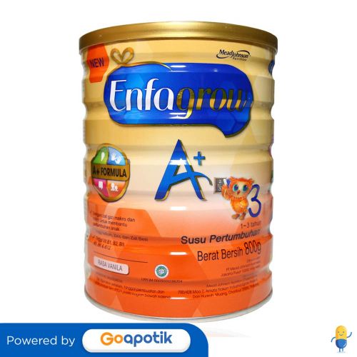 

Enfagrow A+ 3 Usia 1-3 Tahun Rasa Vanila 800 Gram Kaleng