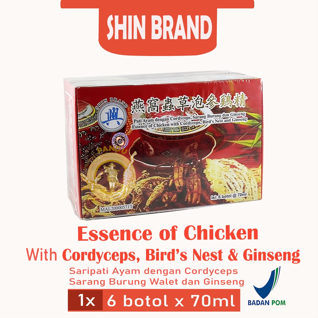 

SHIN BRAND PATI AYAM DENGAN CORDYCEPS, SARANG BURUNG DAN GINSENG PATI AYAM SHIN