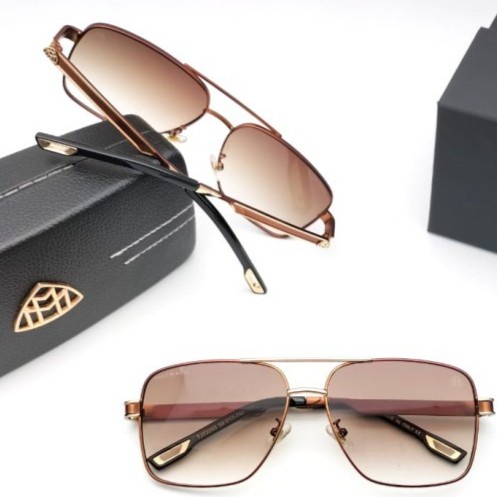 New Kacamata Hitam Unisex MayBach 72293 Square Anti UV Fullset