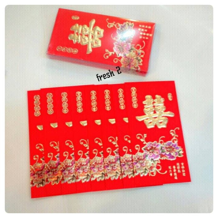 

angpao shuangxi panjang isi 25 lembar bahan halus.amplop wedding SM