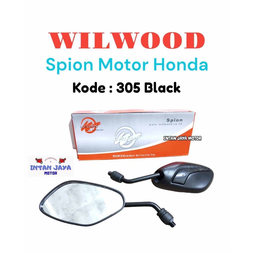 1 SET WILWOOD KACA SPION MOTOR HONDA BLACK 305 SPION HONDA KACA SPION HITAM HONDA MURAH KACA MOTOR S