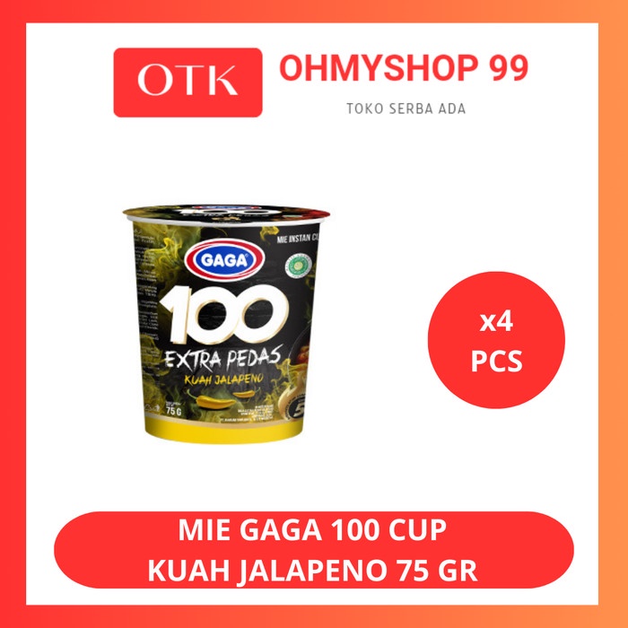 Mie Gaga 100 Cup Kuah Jalapeno 4x75gr